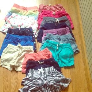Lot of girls shorts Sz 4-5. 14 shorts/2 skorts